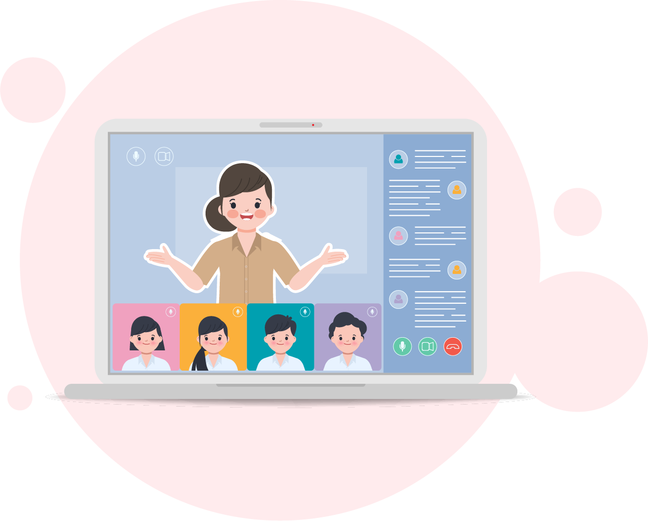 Interactive virtual classrooms
